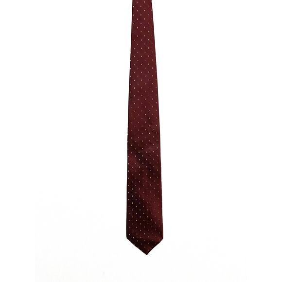 DKNY Silk Mens Neck Tie Made USA Geometric Red Rectangles Colorful - Picture 1 of 7